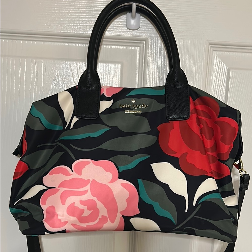 Kate Spade Floral Black Handbag